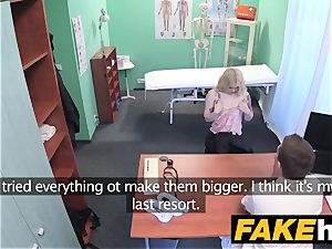 fake polyclinic Fit blond inhales schlong